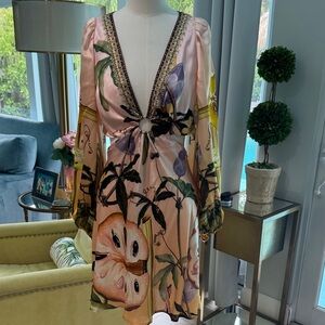 Camilla Pink and Yellow Backless Dress